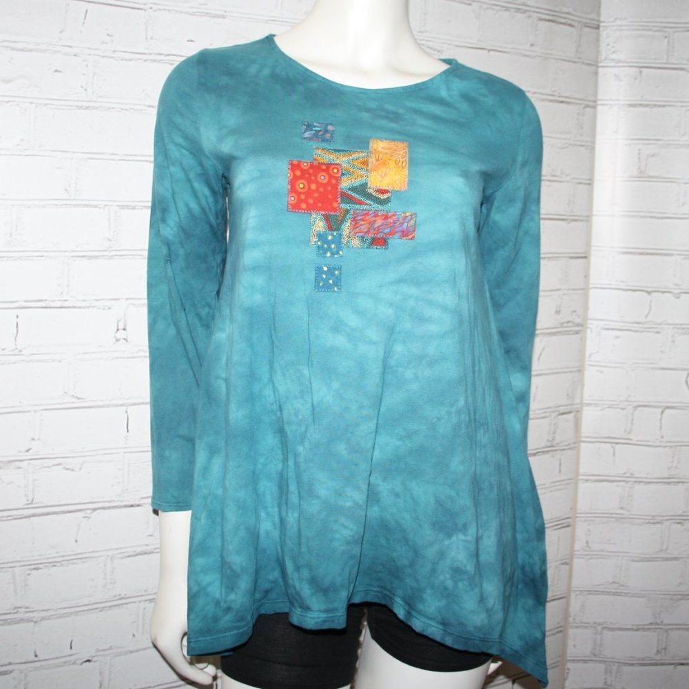 🔷 A Nu Views · Vintage Patchwork Blouse · Size S